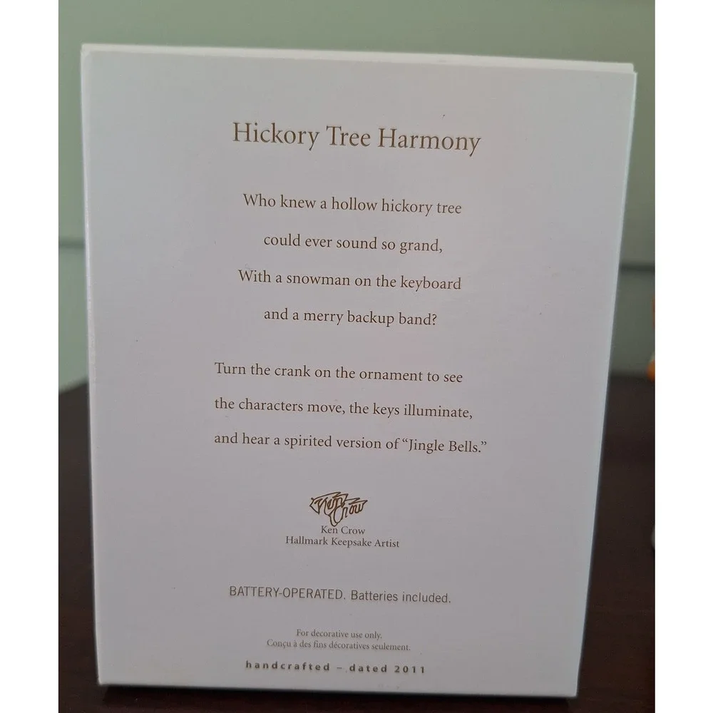 2011 Hallmark Keepsake Hickory Tree Harmony Magic Light Sound Motion Ornament